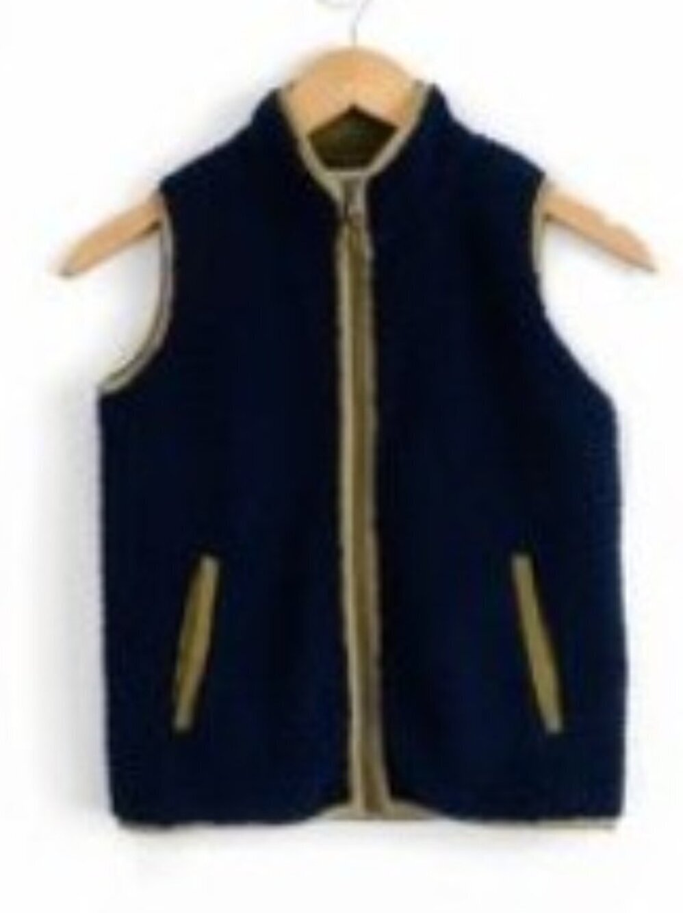 Crewcuts Sherpa Zip Front‎ Navy Vest. Size 4/5